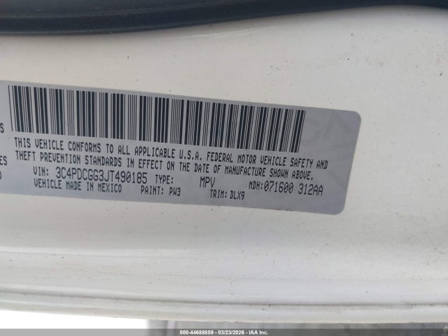 Продажа на аукционе авто 2018 Dodge Journey Crossroad, vin: 3C4PDCGG3JT490185, номер лота: 44688859