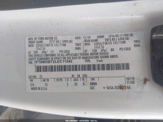 Ford F-350 Xl 2020 1FT8W3BT2LEC11542 Image 25
