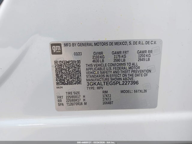 Продаж на аукціоні авто 2023 Gmc Terrain Awd Sle, vin: 3GKALTEG5PL227396, номер лоту: 44689121
