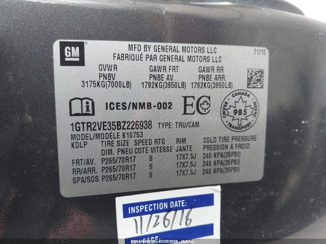 2011 GMC SIERRA 1500 1GTR2VE35BZ226938 Photo 8