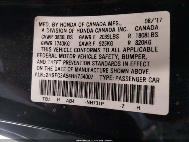 Honda CIVIC SI 2017 2HGFC3A54HH754007 Image 9