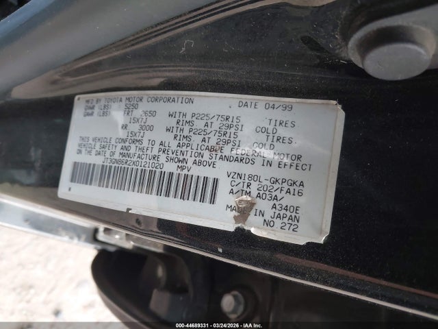 1999 TOYOTA 4RUNNER JT3GN86R2X0121020 Photo 8