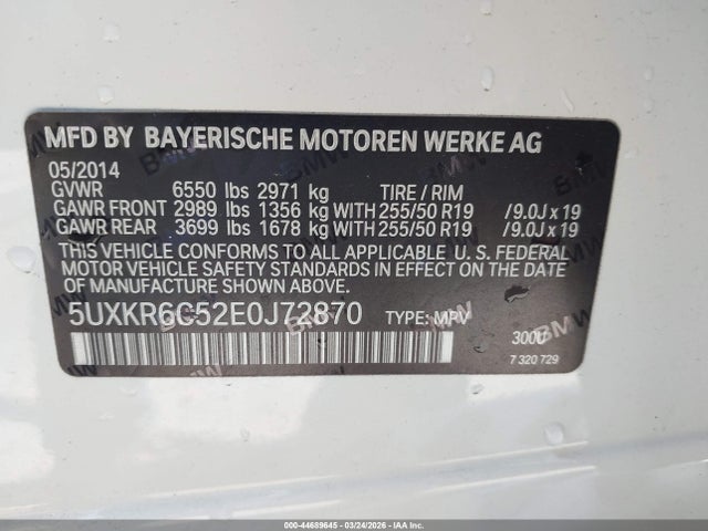 2014 BMW X5 5UXKR6C52E0J72870 Photo 8