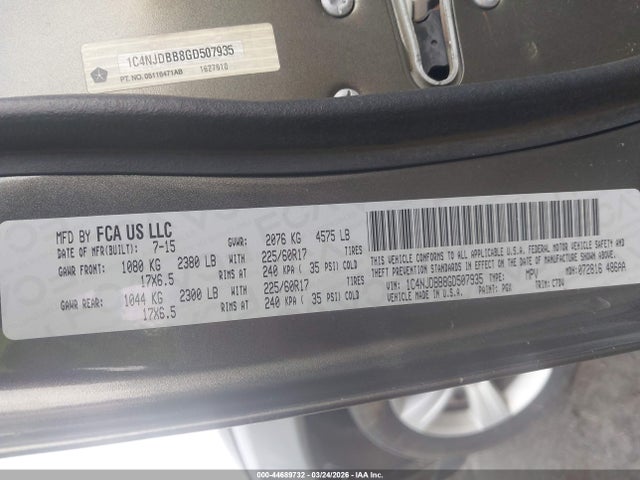 2016 JEEP COMPASS 1C4NJDBB8GD507935 Photo 8