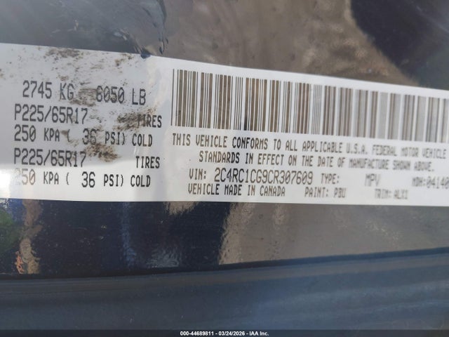 Продаж на аукціоні авто 2012 Chrysler Town & Country Touring-l, vin: 2C4RC1CG9CR307609, номер лоту: 44689811