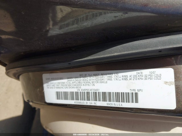 Aukcja sprzedaży 2008 Subaru Outback 2.5i Limited/2.5i Limited L.l. Bean Edition, vin: 4S4BP62C487334951, numer aukcji: 44689898