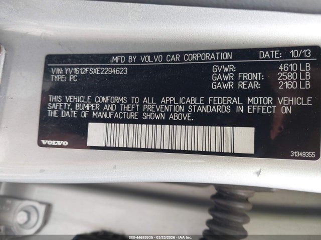 2014 VOLVO S60 YV1612FSXE2294623 Photo 8