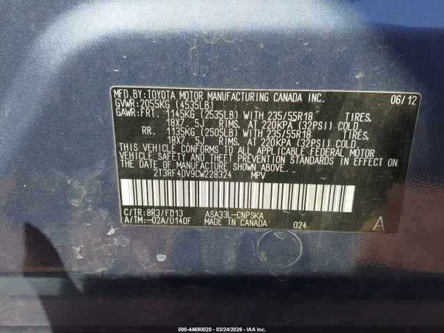 2012 TOYOTA RAV4 2T3RF4DV9CW228324 Photo 8