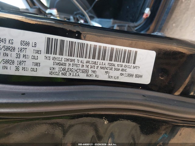 44690121 :رقم المزاد ، 1C4RJEAG1HC716283 vin ، 2017 Jeep Grand Cherokee Altitude 4x2 مزاد بيع