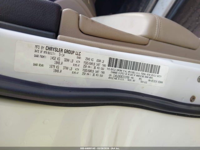 Продажа на аукционе авто 2014 Jeep Grand Cherokee Limited, vin: 1C4RJEBG9EC519789, номер лота: 44690145