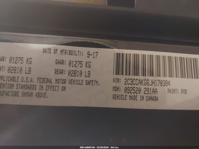 2018 CHRYSLER 300 2C3CCAKG6JH170384 Photo 8