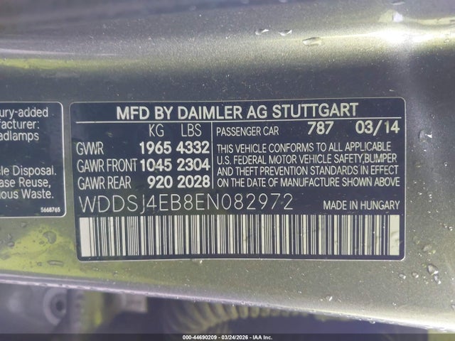 2014 MERCEDES-BENZ CLA 250 WDDSJ4EB8EN082972 Photo 8