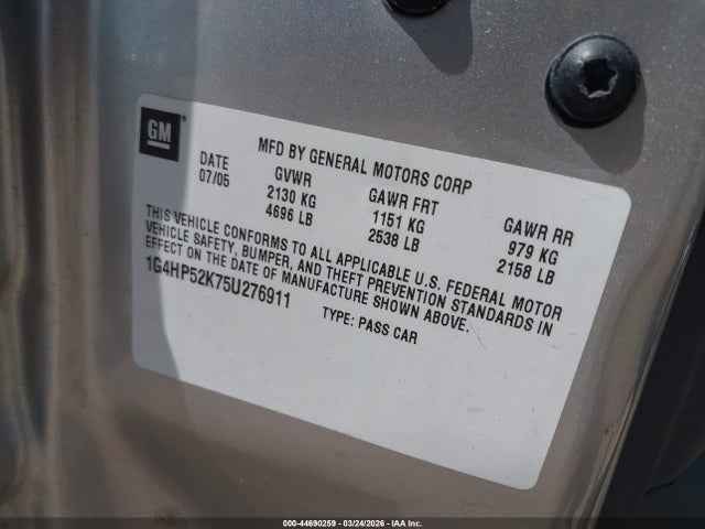2005 BUICK LESABRE 1G4HP52K75U276911 Photo 8