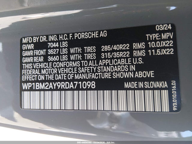 2024 PORSCHE CAYENNE E-HYBRID COUPE WP1BM2AY9RDA71098 Photo 8