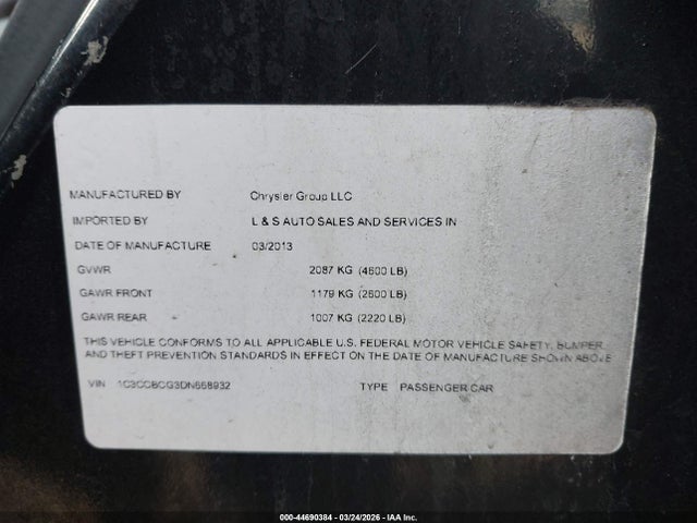 2013 CHRYSLER 200 1C3CCBCG3DN668932 Photo 8