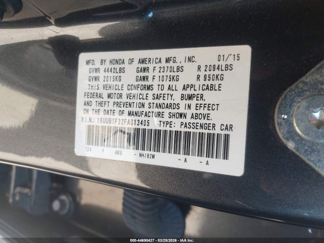 2015 ACURA TLX 19UUB1F32FA013405 Photo 8