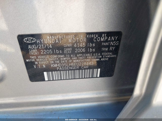 KMHD35LH6EU228443 Hyundai ELANTRA GT