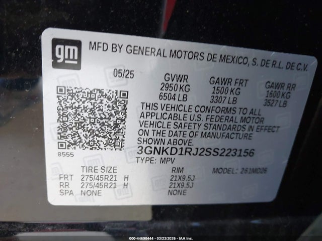 Chevrolet Blazer Ev Rs Awd 2025 3GNKD1RJ2SS223156 Image 9