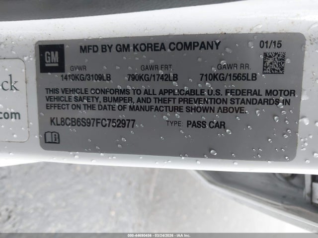 Chevrolet Spark Ls Cvt 2015 KL8CB6S97FC752977 Image 9