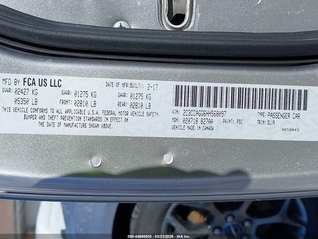Продаж на аукціоні авто 2017 Chrysler 300 300s Awd, vin: 2C3CCAGG6HH568097, номер лоту: 44690505