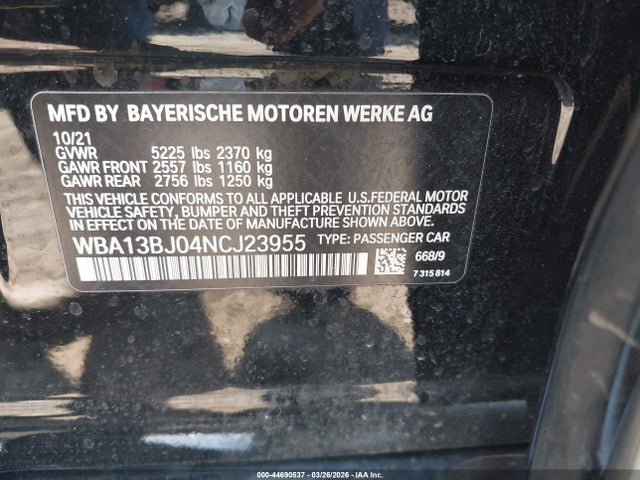 2022 BMW 530 WBA13BJ04NCJ23955 Photo 8