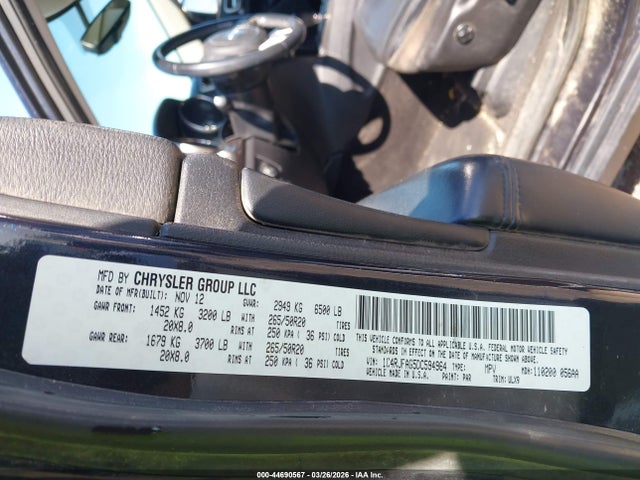 Продаж на аукціоні авто 2013 Jeep Grand Cherokee Laredo, vin: 1C4RJFAG5DC594964, номер лоту: 44690567