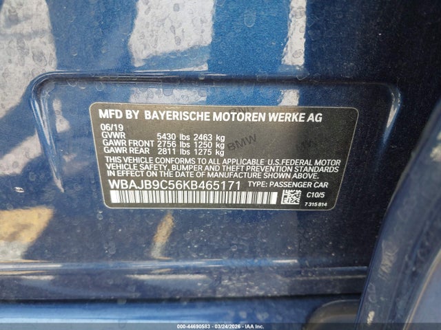 WBAJB9C56KB465171 BMW M550i Xdrive
