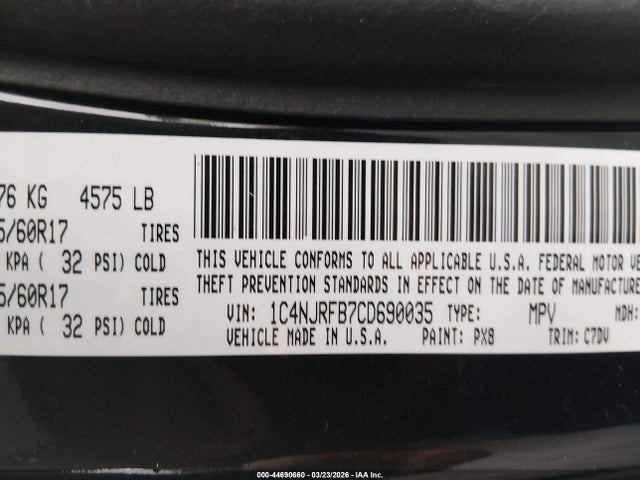 2012 JEEP PATRIOT 1C4NJRFB7CD690035 Photo 8
