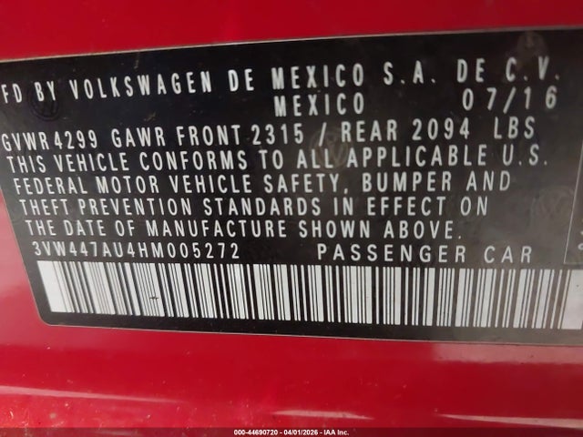 2017 VOLKSWAGEN GOLF GTI 3VW447AU4HM005272 Photo 8