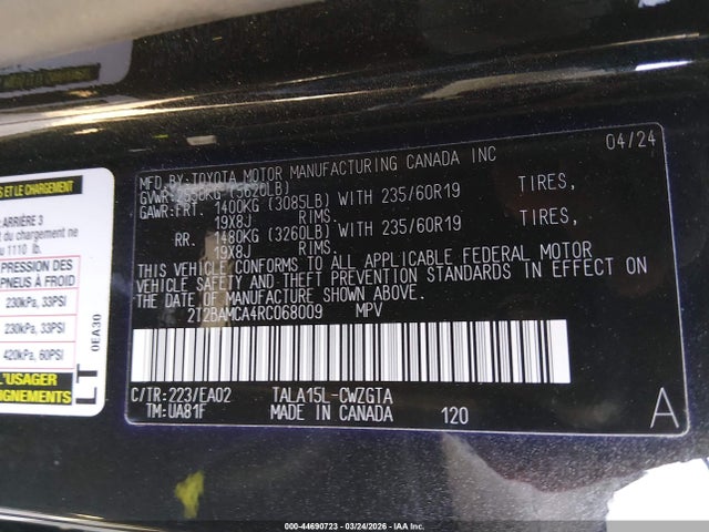 2024 LEXUS RX 350 2T2BAMCA4RC068009 Photo 8