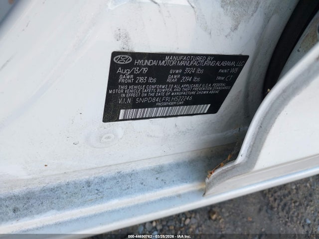 44690762 :رقم المزاد ، 5NPD84LF9LH522246 vin ، 2020 Hyundai Elantra Value Edition مزاد بيع
