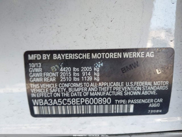 2014 BMW 328I WBA3A5C58EP600890 Photo 8