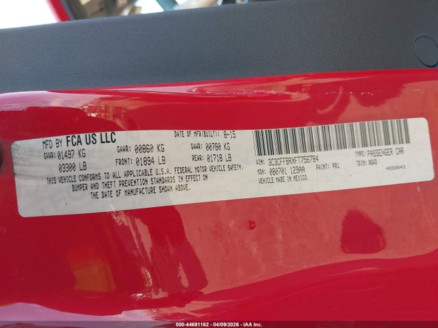 2015 FIAT 500 3C3CFFBRXFT756784 Photo 8