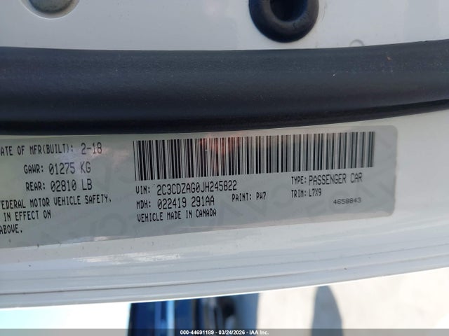Dodge Challenger Sxt 2018 2C3CDZAG0JH245822 Image 9