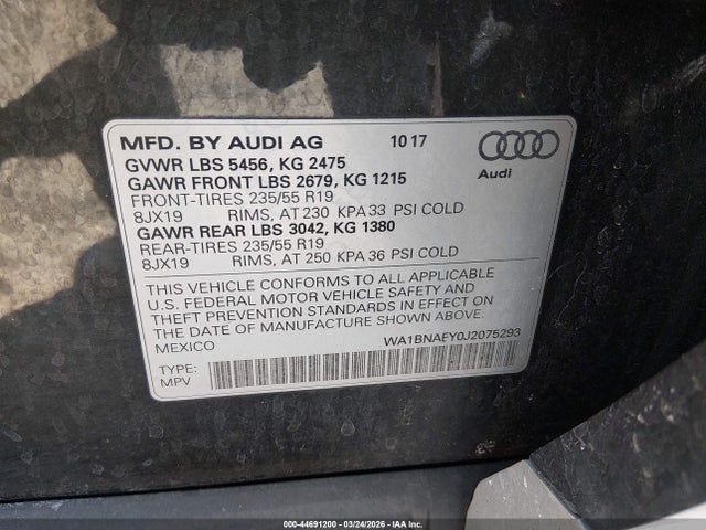2018 AUDI Q5 WA1BNAFY0J2075293 Photo 8