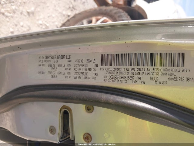 Aukcja sprzedaży 2015 Ram 2500 Laramie, vin: 3C6UR5FL3FG515897, numer aukcji: 44691362