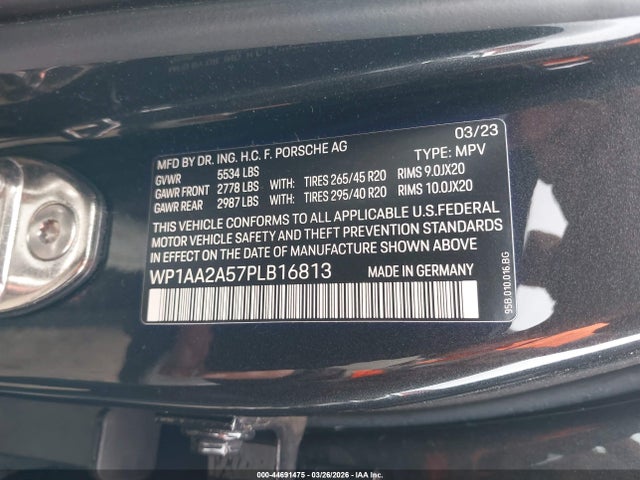 WP1AA2A57PLB16813 Porsche Macan T