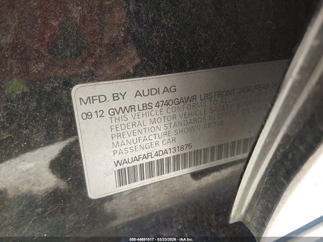 2013 AUDI A4 WAUAFAFL4DA131875 Photo 8