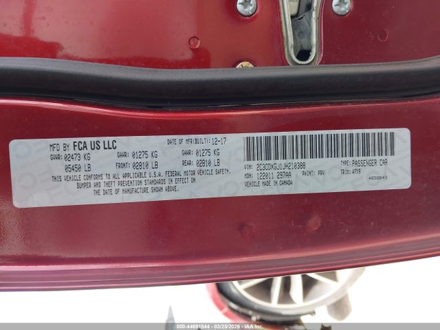 Продажа на аукционе авто 2018 Dodge Charger R/t Scat Pack Rwd, vin: 2C3CDXGJ1JH210388, номер лота: 44691544