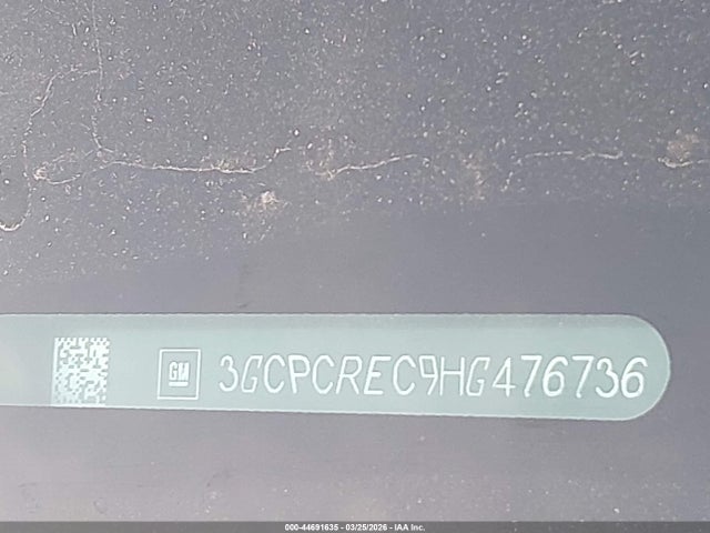 44691635 :رقم المزاد ، 3GCPCREC9HG476736 vin ، 2017 Chevrolet Silverado 1500 1lt مزاد بيع