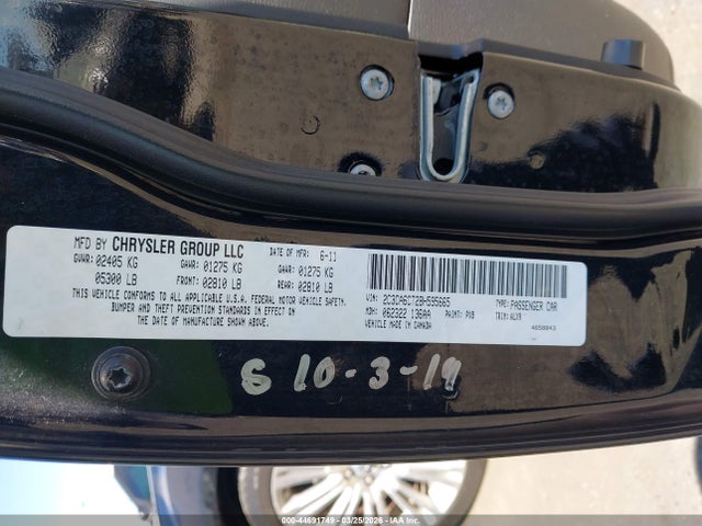 2011 Chrysler 300c მანქანა იყიდება აუქციონზე, vin: 2C3CA6CT2BH595665, აუქციონის ნომერი: 44691749