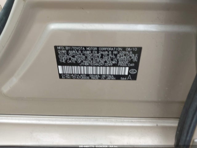 Продажа на аукционе авто 2010 Lexus Es 350, vin: JTHBK1EG4A2413249, номер лота: 44691770