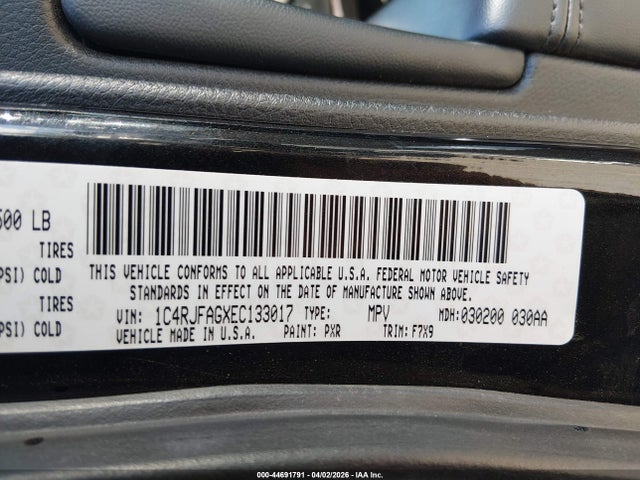 Aukcja sprzedaży 2014 Jeep Grand Cherokee Laredo, vin: 1C4RJFAGXEC133017, numer aukcji: 44691791