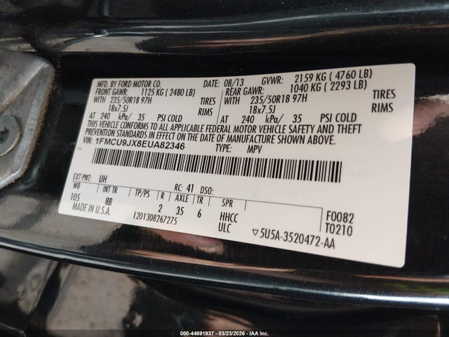 1FMCU9JX8EUA82346 Ford Escape Titanium
