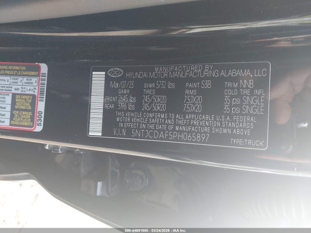 2023 HYUNDAI SANTA CRUZ 5NTJCDAF5PH065897 Photo 8