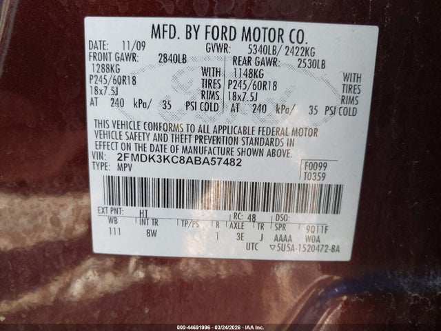 2010 FORD EDGE 2FMDK3KC8ABA57482 Photo 8