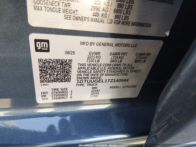 1GTUUGEL1TZ140544 GMC SIERRA 1500