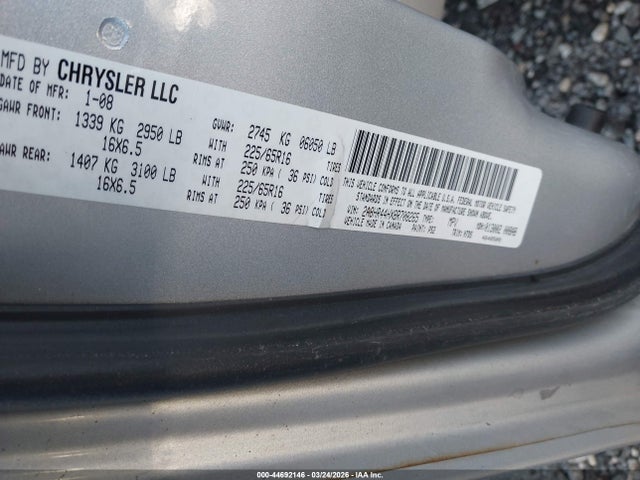 Продаж на аукціоні авто 2008 Chrysler Town & Country Lx, vin: 2A8HR44HX8R708265, номер лоту: 44692146