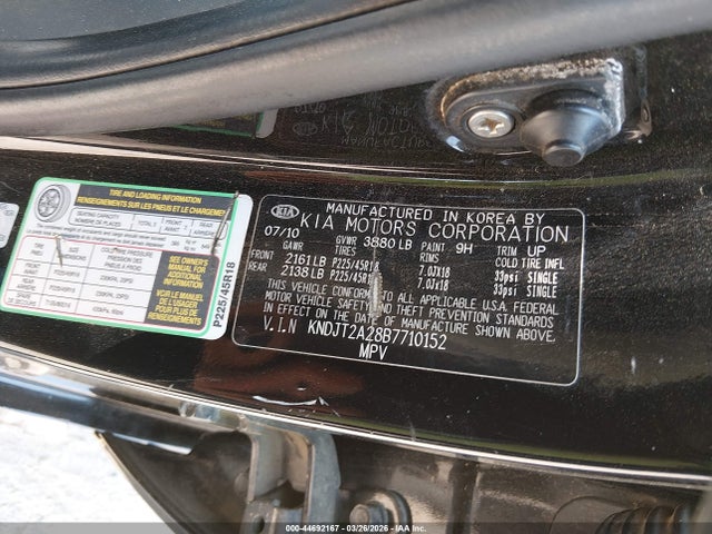 44692167 :رقم المزاد ، KNDJT2A28B7710152 vin ، 2011 Kia Soul ! مزاد بيع