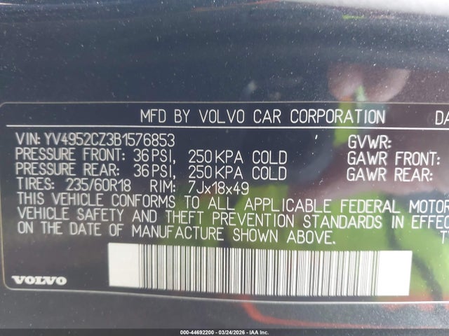 2011 VOLVO XC90 YV4952CZ3B1576853 Photo 8